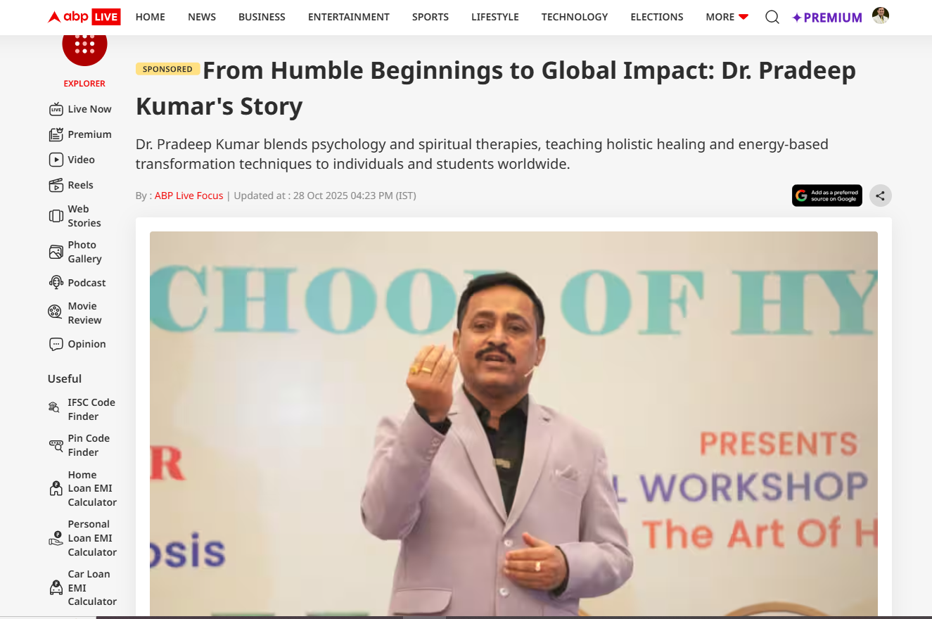 ABP Live - Dr Pradeep Kumar